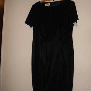 Talbots Black Velvet cocktail dress